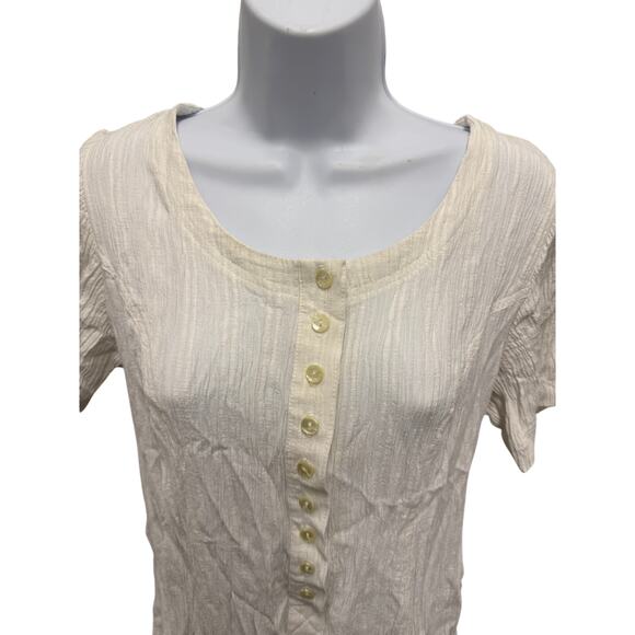 Vintage Y2K 90's Lane Bryant Dress Womens 14 White button summer Spring - Picture 4 of 4